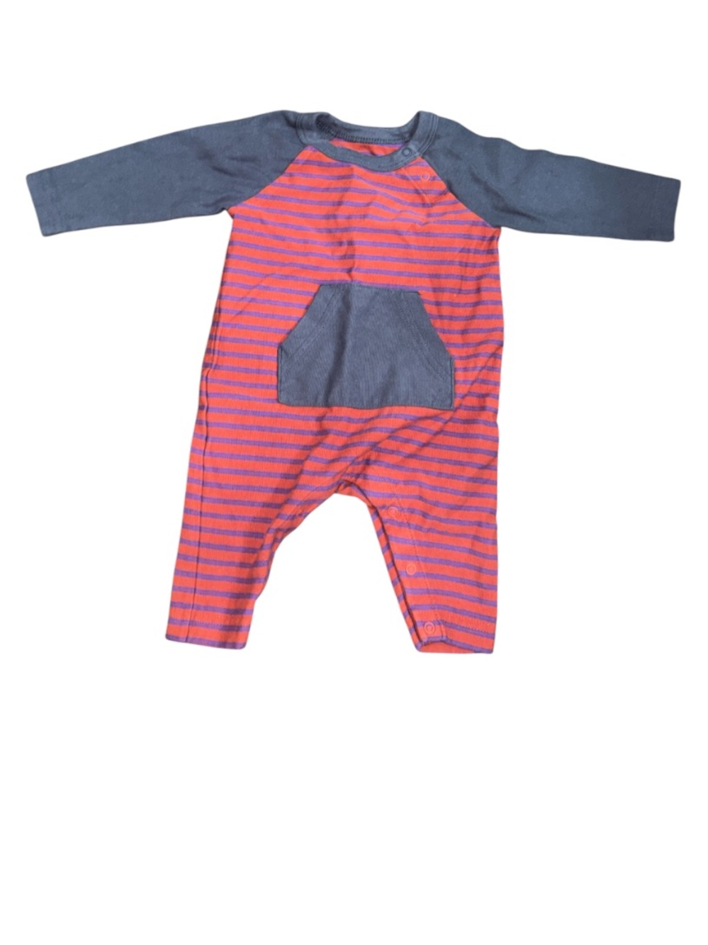 Tea Collection Long Sleeve Onesie 100% Cotton Red Blue Infant Baby 0-3 Months
